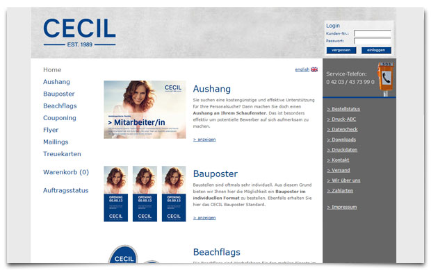 cecil Online-Druckportal - made by 47 Company